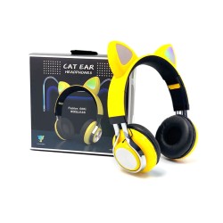 CAT EAR STYLE WIRELESS BLUETOOTH HEADPHONE M-01 MP3/CELLPHONE/PC YELLOW CAT EAR STYLE WIRELESS BLUETOOTH HEADPHONE M-01 MP3/CELLPHONE/PC YELLOW